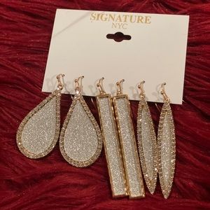 3 pcs brand new earrings